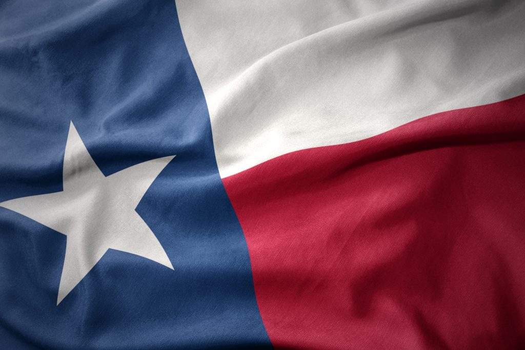 waving colorful national flag of texas state.